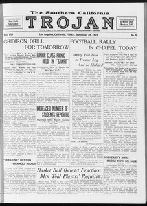 The Southern California Trojan, Vol. 8, No. 8, September 29, 1916