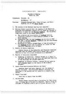 USC Faculty Senate minutes, 1970-03-18