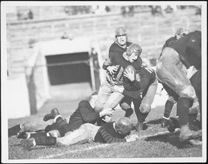 Football players at a USC game