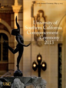Commencement program, USC (130th: 2013: Alumni Memorial Park)