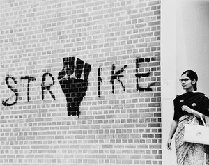 Strike graffiti, USC, ca.1970