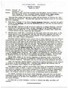 USC Faculty Senate minutes, 1972-03-15