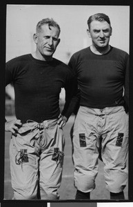 University of Southern California football coach Howard Jones and assistant football coach Sam Barry, Los Angeles, 1929