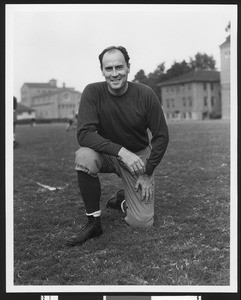 University of Southern California assistant football coach Ciff Herd, Bovard Field, USC campus, 1932