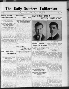 The Daily Southern Californian, Vol. 10, No. 32, April 17, 1913