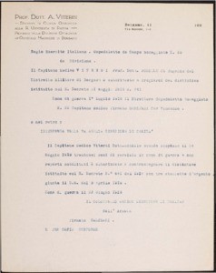 Achille Viterbi, Regio Esercito Italiano - Ospedaletto da Campo (?) omeggiato I. 22 6a Divisione