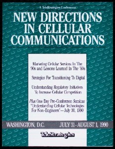 New Directions in Cellular Communications, Conference Announcement and Schedule of Presentations