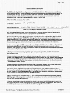 IEEE Copyright Form, November 12, 2000