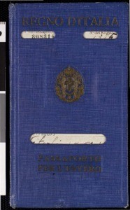 Italian Passport, Achille Viterbi (photocopy)
