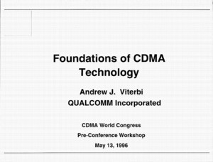 Pre-Conference CDMA Technical Workshop Agenda