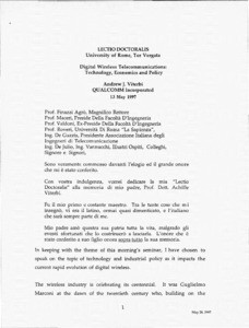 Andrew J. Viterbi, "Digital Wireless Telecommunications: Technology, Economics and Policy," May 13, 1997