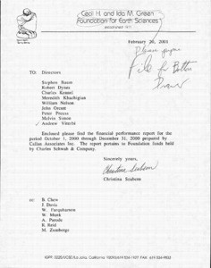 Directors, July 10, 1999