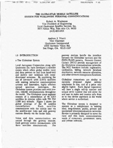 Letter, IMSC '93 Organizing Committee to Andrew J. Viterbi, November 1992