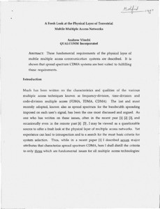 Letter, D.P.S. Seth to Andrew J. Viterbi, December 4, 1995