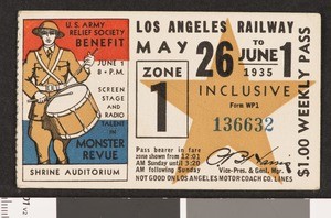 Los Angeles Railway weekly pass, 1935-05-26