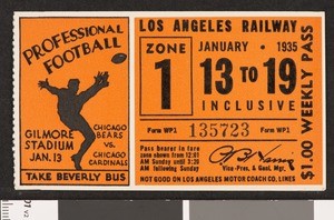 Los Angeles Railway weekly pass, 1935-01-13