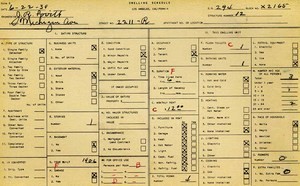 WPA household census for 2211 MICHIGAN, Los Angeles