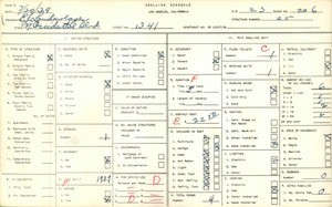 WPA household census for 1341 N OCCIDENTAL BLVD, Los Angeles