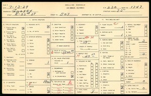 WPA household census for 507 EAST 33RD STREET, Los Angeles