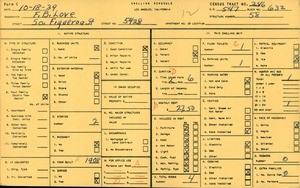 WPA household census for 5428 SOUTH FIGUEROA STREET, Los Angeles County