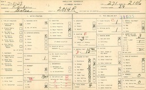 WPA household census for 2014 GATES, Los Angeles