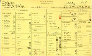 WPA household census for 621 W 4TH, Los Angeles
