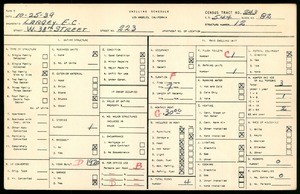 WPA household census for 223 W 38TH STREET, Los Angeles County