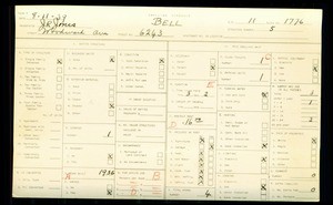 WPA household census for 6243 WOODWARD AVENUE, Bell, Los Angeles County