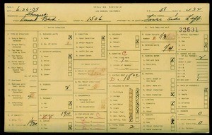 WPA household census for 1506 W SUNSET BLVD, Los Angeles