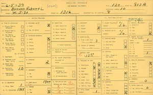 WPA household census for 1316 W 5TH ST, Los Angeles