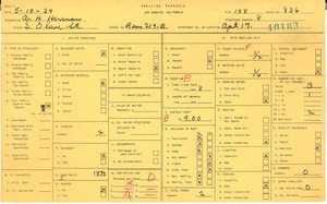 WPA household census for 219 S OLIVE, Los Angeles