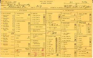 WPA household census for 317 PAVILION, Los Angeles