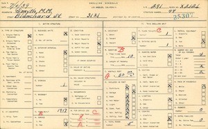 WPA household census for 3121 BLANCHARD ST, Los Angeles