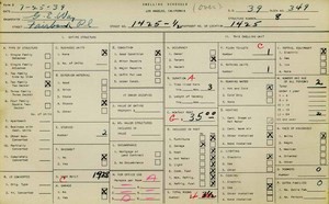 WPA household census for 1425 FAIRBANKS, Los Angeles