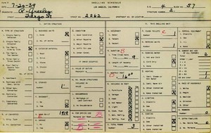 WPA household census for 2262 FARGO, Los Angeles