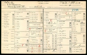 WPA household census for 10816 WOODBINE STREET, Los Angeles County