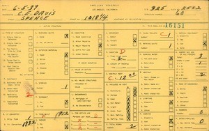 WPA household census for 1018 1/4 SPENCE, Los Angeles