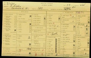 WPA household census for 739 CENTENNIAL, Los Angeles