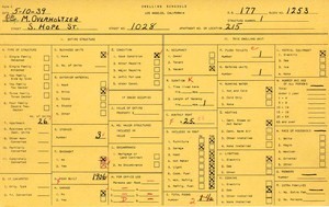 WPA household census for 1028 S HOPE, Los Angeles