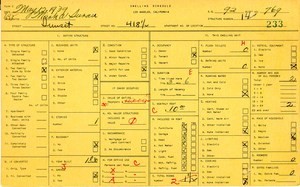 WPA household census for 418 W SUNSET BLVD, Los Angeles