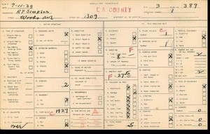 WPA household census for 1309 WOODS AVE, Los Angeles County