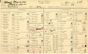 WPA household census for 607 N CASTELAR, Los Angeles