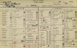 WPA household census for 2403 MAYBERRY, Los Angeles