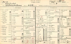 WPA household census for 219 WESTMINSTER AVE, Los Angeles County