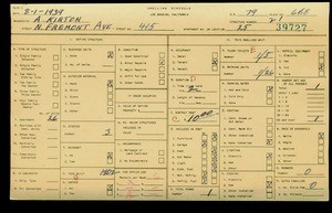 WPA household census for 415 N FREMONT, Los Angeles