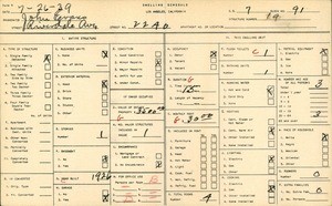 WPA household census for 2240 RIVERDALE AVE, Los Angeles