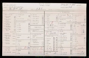WPA household census for 538 W 91ST ST, Los Angeles County
