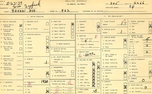 WPA household census for 462 N BERNAL, Los Angeles