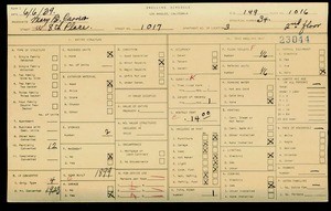 WPA household census for 1017 W 8TH, Los Angeles