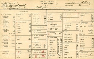 WPA household census for 3629R SABINA, Los Angeles